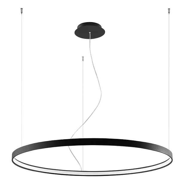 Černé hliníkové LED závěsné svítidlo ø 110 cm RIO – Thoro