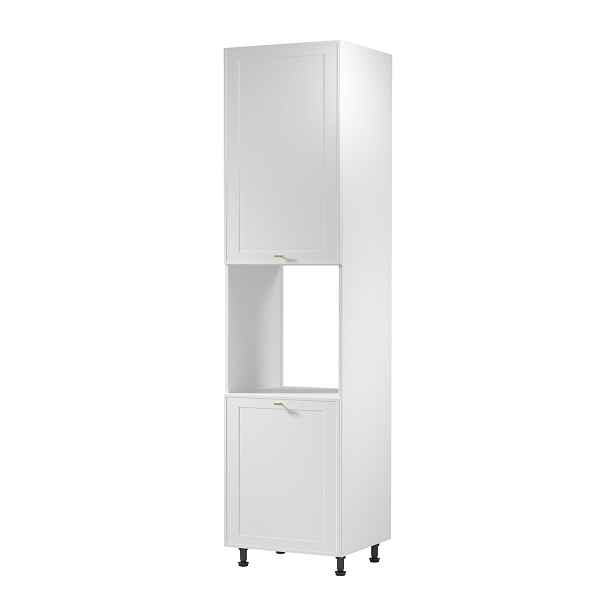 Kuchyňská skříň na vestavnou troubu SALERNO - šířka 60 cm, bílá, levé provedení