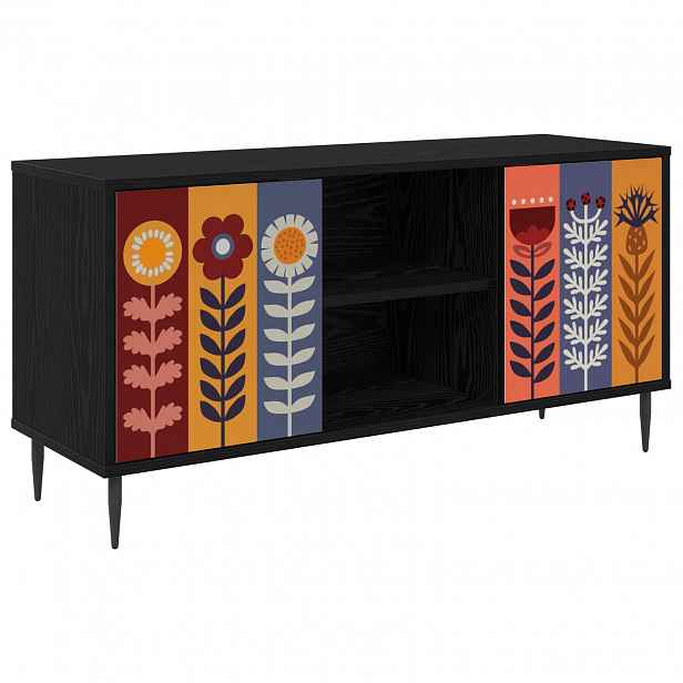 vidaXL Televizní skříň ESSEN 102 x 33 x 51 cm Černý dub
