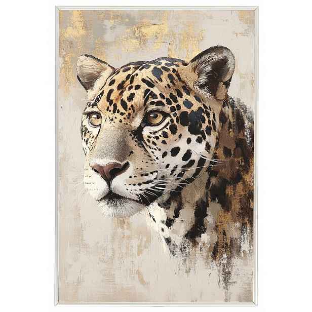 Plakát Rámeček Hliník Portrét Příroda Zvíře Kočka Jaguar Béžová Hnědá 40x60