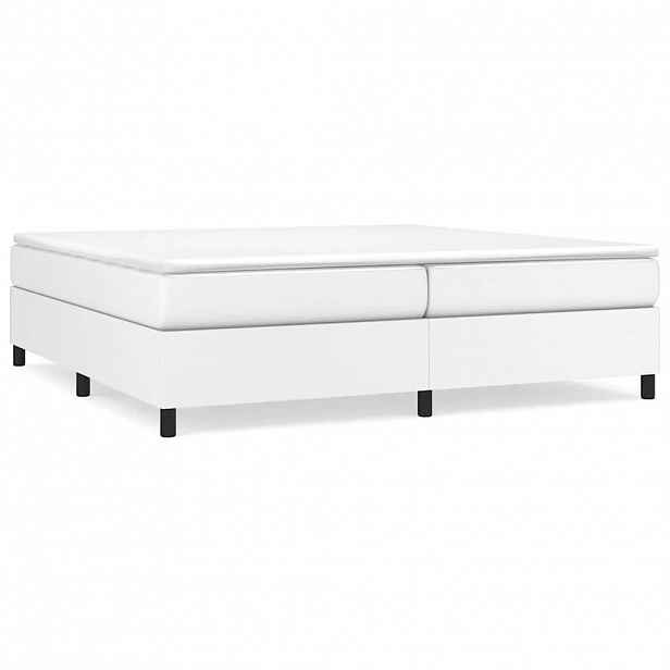 vidaXL Rám postele s boxspringem bílá 200 x 200 cm umělá kůže