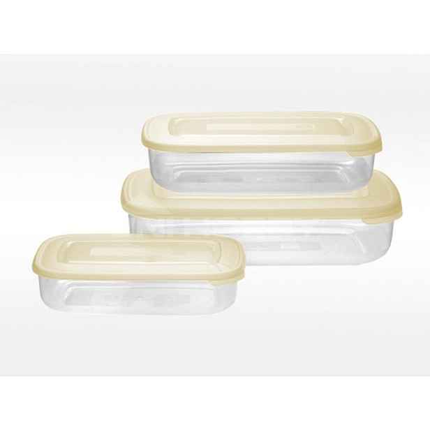 box-sada 3ks, 3,0l, 1,88l, 0,93l, obd. bílý, plast