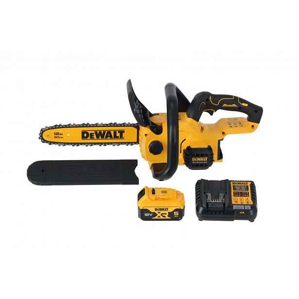 DeWALT - 18V AKU řetězová pila 30 cm, 1x aku 5,0 Ah Li-Ion, nabíječka DCMCS565P1