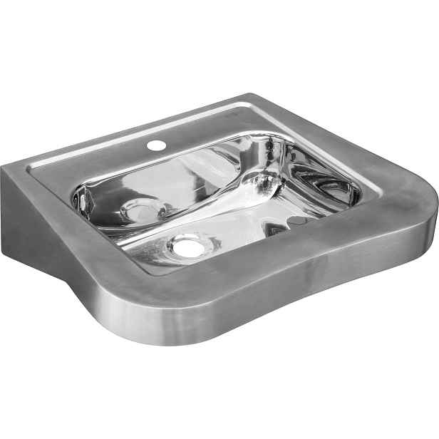 NOFER Závěsné umyvadlo pro handicapované 600x150x460 mm, nerez mat