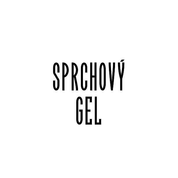 Označto Štítek/nálepka do koupelny Sprchový gel - SLIM Barva písma: Černá