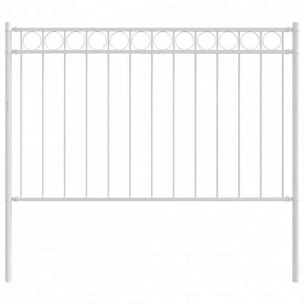 vidaXL Prvek plotu ASSEN 170 x 150 cm Ocel Bílá