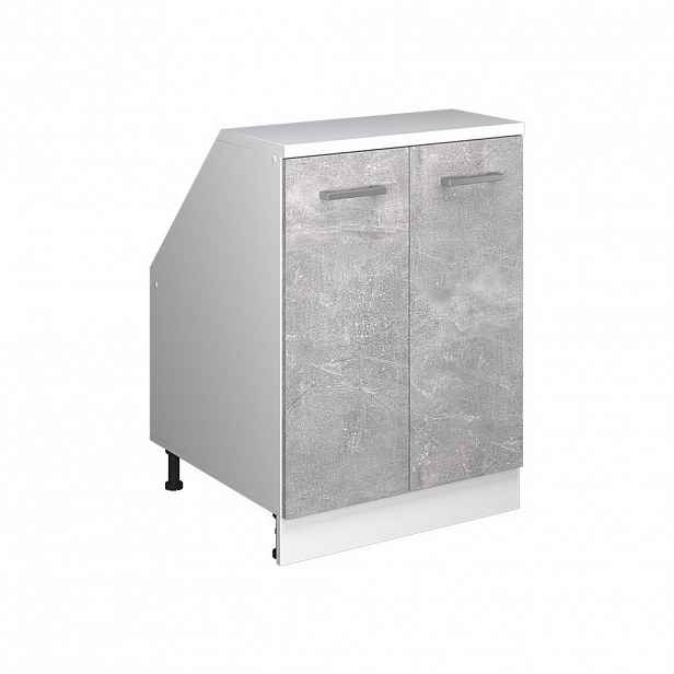 Vicco ŠIKMÁ SKŘÍŇ Rion Beton 60 x 81.6 cm se 2 dveřmi, korpus skříně hloubka 60 cm