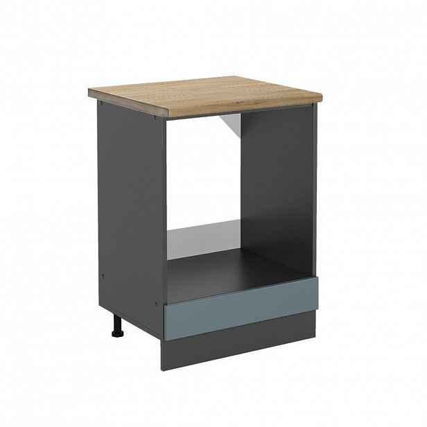 Vicco SKŘÍŇKA NA VESTAVĚNOU TROUBU R-Line Modrošedá 60 cm , PD Dub