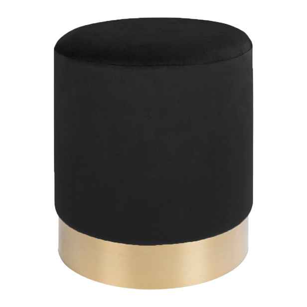 Černý puf House Nordic Gamby, ø 34 cm