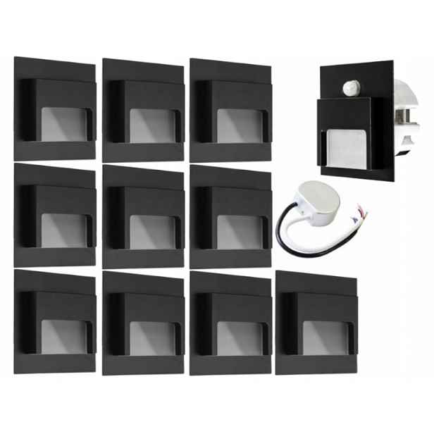 Sada Halogen Led schodišťová lampa 11x senzor