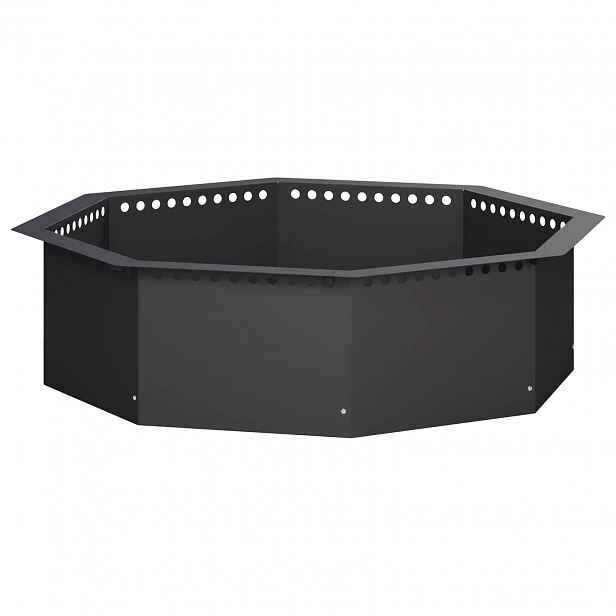 vidaXL Kruh pro ohniště Černá 80 x 80 x 25 cm Ocel