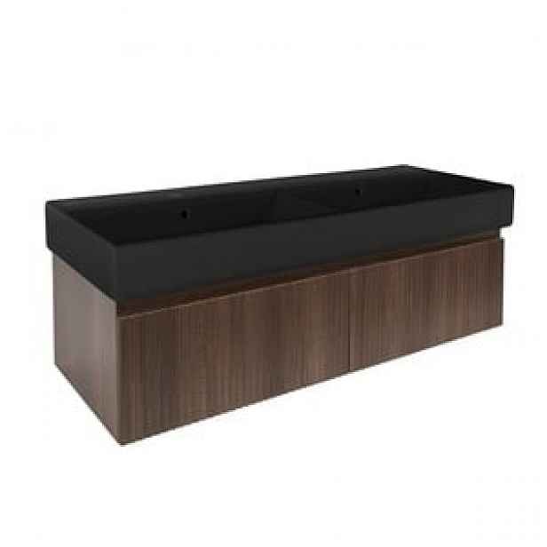 Koupelnová skříňka s umyvadlem SAT Evolution 118x30x44,8 cm ořech mat SATEVO120NAU2B