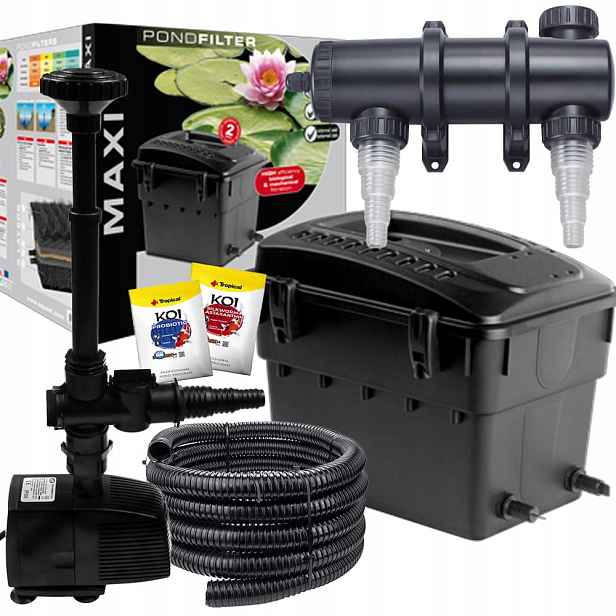 Aquael Sada 20 filtrů Maxi Pumpa Np-2000 Lampa NUVC-7 pro jezírko