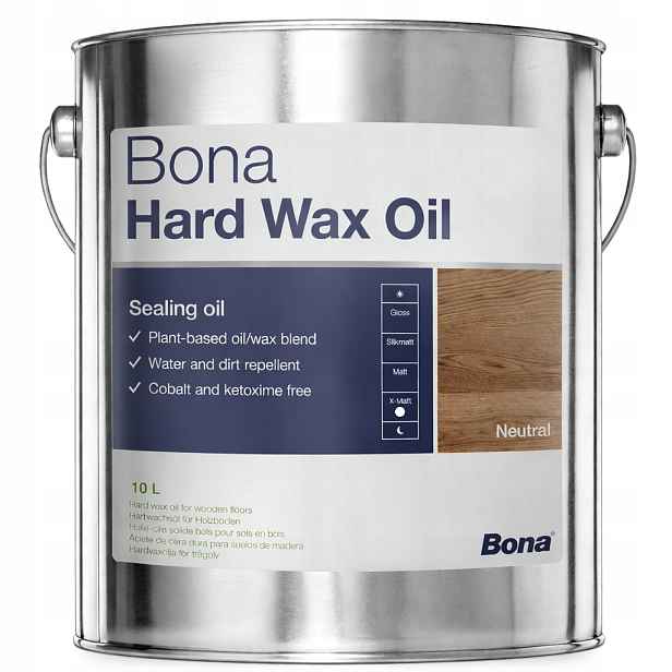 Bona Hardwax Oil Extra Mat 10 l olejovosk na dřevo a parkety