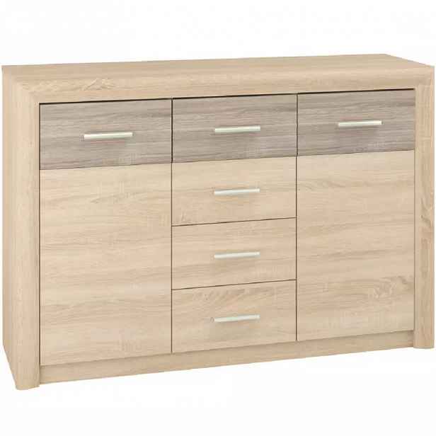 Komoda Castel 138cm dub sonoma/ sonoma lanýž