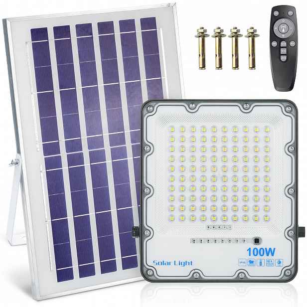 Led Solární Zářič 100W Halogenová Lampa IP66