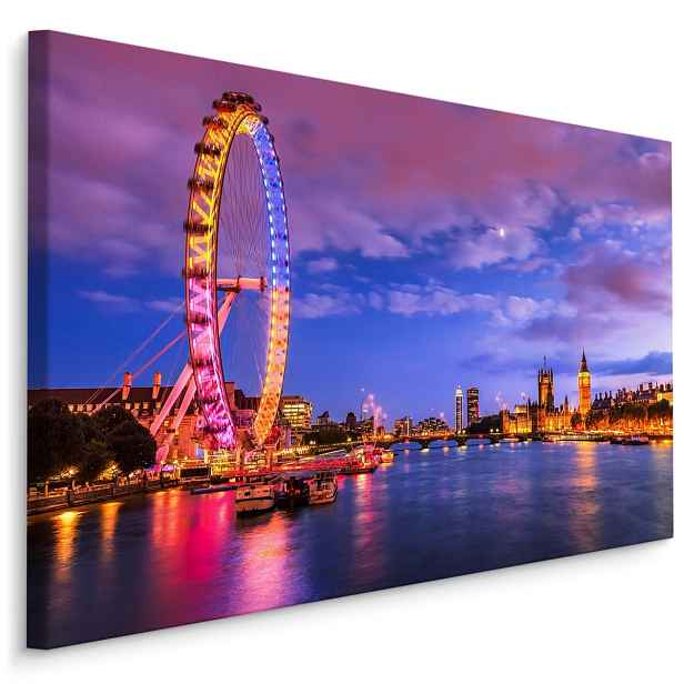 Plátno London Eye Ve Večerních Hodinách Varianta: 30x20