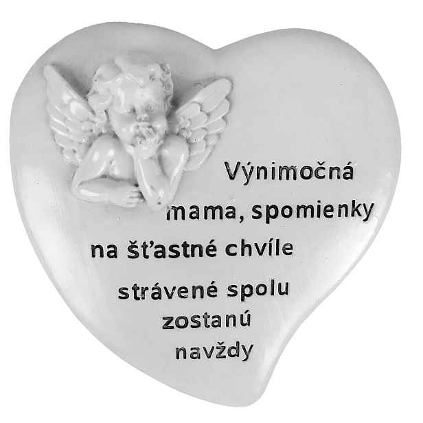 PROHOME - Srdce s andělem 19x20cm