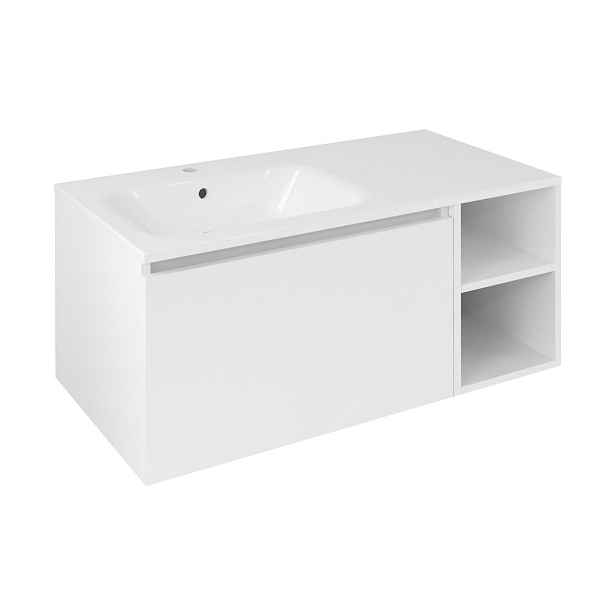 Sapho LOREA skříňka 100x46x51,5cm (70+30Pcm), levá, bílá mat