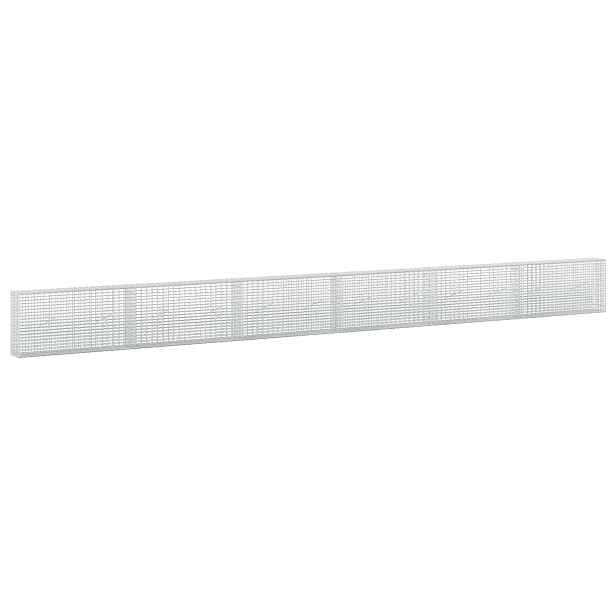 vidaXL Gabion s drátem 3,5 mm a sítem 5x2,5 cm 600x20x50 cm
