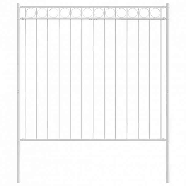 vidaXL Prvek plotu ASSEN 170 x 200 cm Ocel Bílá