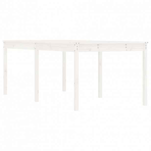 vidaXL Zahradní stůl bílý 203,5 x 100 x 76 cm masivní borové dřevo