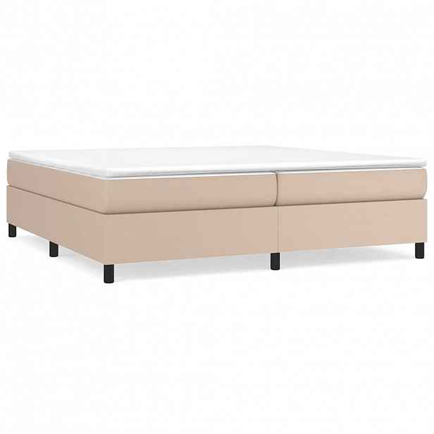vidaXL Rám postele s boxspringem cappuccino 200x200 cm umělá kůže