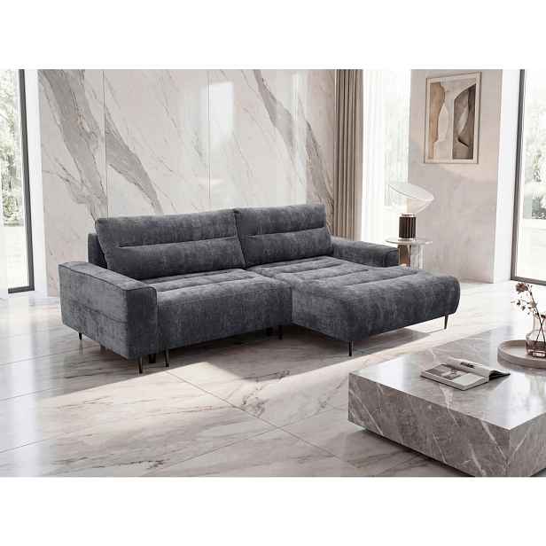 MID.YOU ROHOVÁ SEDAČKA, textil, šedá