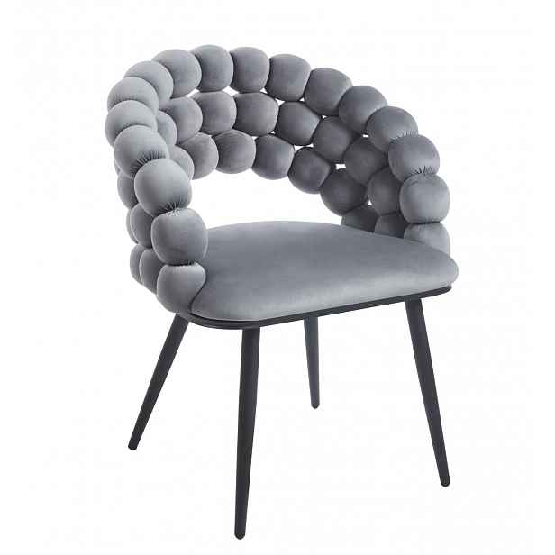 Designová jídelní židle GERTI - šedá / černá