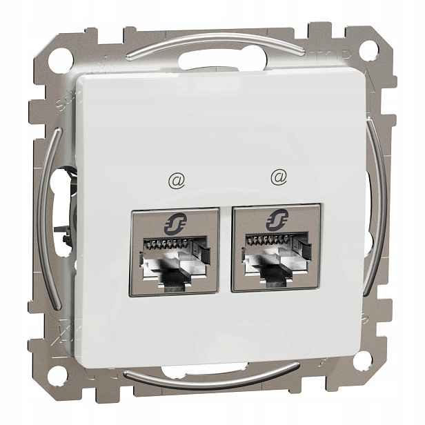 Počítačová zásuvka 2xRJ45 SDD111462S Schneider bílá Cat6 Stp