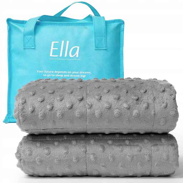 Zátěžová deka Ella bavlna 100 cm x 150 cm šedá 3,2 kg