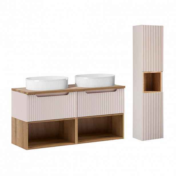 Petits-meubles KOUPELNOVÝ NÁBYTEK 120.4cm Riva 2er-Set Kašmír