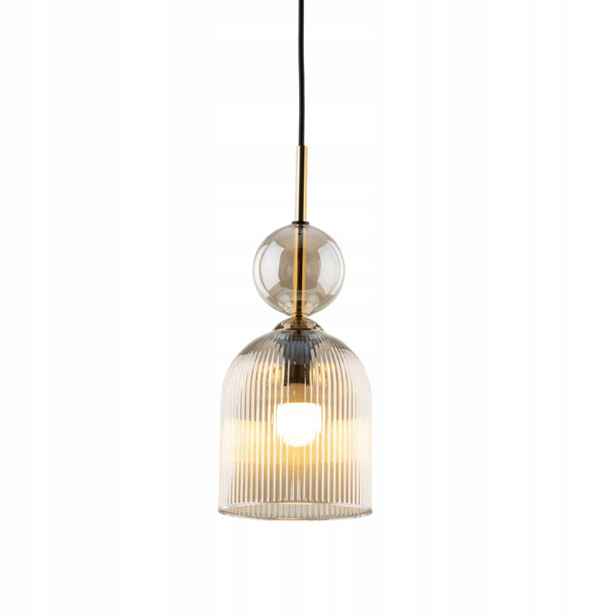 Závěsná lustrová lampa do ložnice obývacího pokoje sklo Sophia Cognac