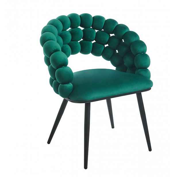 Designová jídelní židle GERTI - zelená / černá