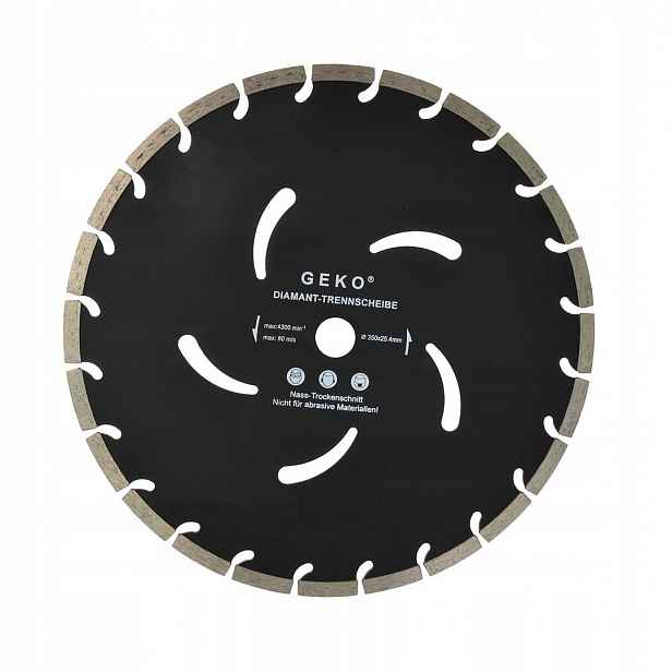 Diamantový kotouč segmentový Geko G00297 350x25,4x10 mm