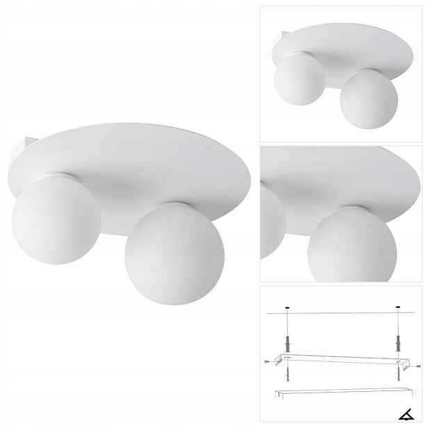 Stropní bílá barva Argon 2 zdroje harmonického světla v kuchyni Sigma Lighting