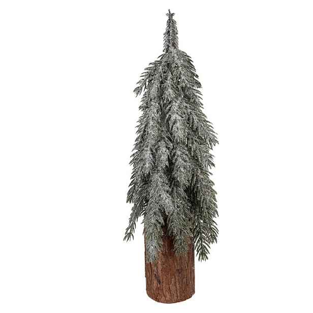 Vánoční dekorace jehličnatý stromek na dřevě - Ø 15*44 cm Clayre & Eef