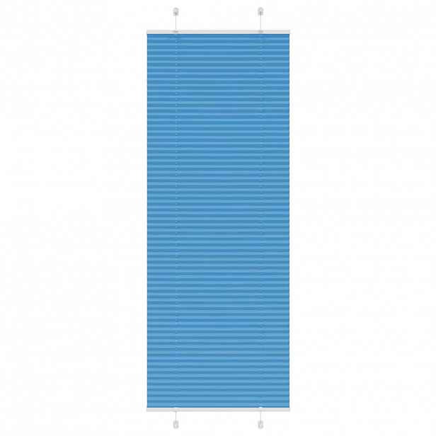 vidaXL Plisovaná roleta modrá 70x200 cm Šířka látky 69,4 cm Polyester
