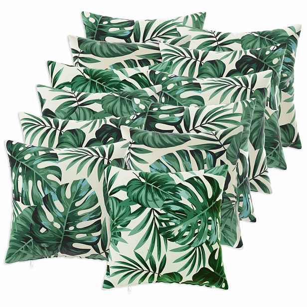 vidaXL Povlak na polštář 12 pcs HEERLEN Vzor listů 40 x 40 cm