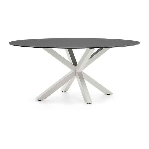 Jídelní stůl se skleněnou deskou 100x200 cm Argo – Kave Home