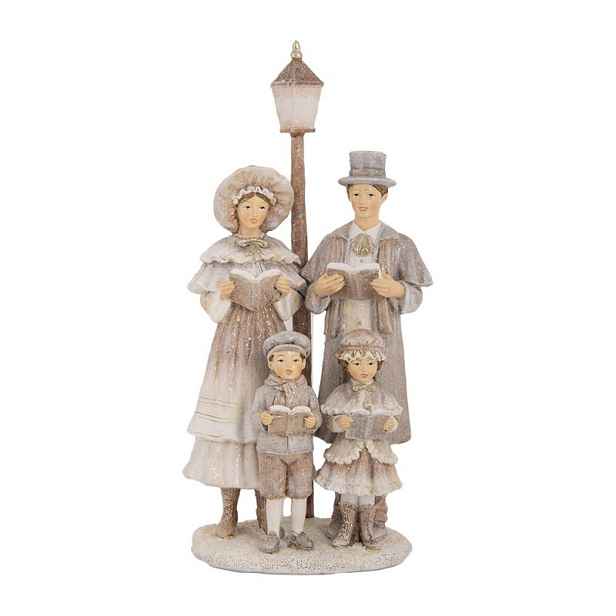 Béžová vánoční dekorace sbor Christmas Choir - 15*11*30 cm Clayre & Eef