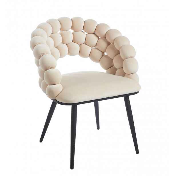 Designová jídelní židle GERTI - béžová / černá
