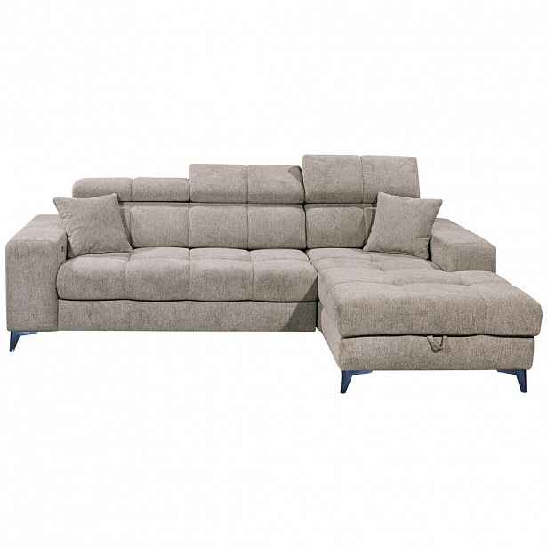 MID.YOU ROHOVÁ SEDAČKA, textil, šedavě hnědá