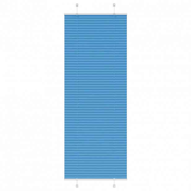 vidaXL Plisovaná roleta modrá 75x200 cm Šířka látky 74,4 cm Polyester