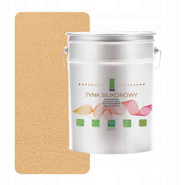 Vnější Silikonová Fasádní Omítka Béžová Teplá 1.0 MM Premium 25 Kg
