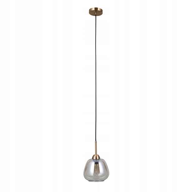 Italux Závěsná lampa Zlatá Minimalistická 1xE27 Amber Jantarová