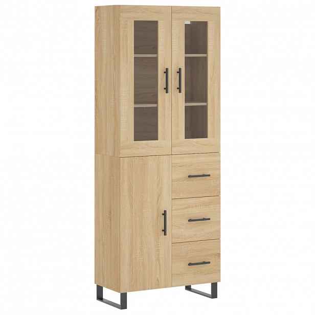 vidaXL Skříň highboard dub sonoma 69,5 x 34 x 180 cm kompozitní dřevo