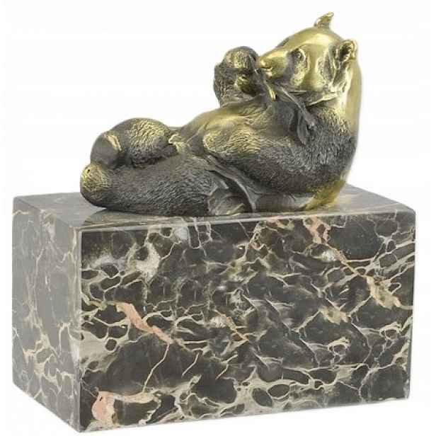 Figurka Bronzová socha pandy Elegantní dekorace Medvídek Dárek