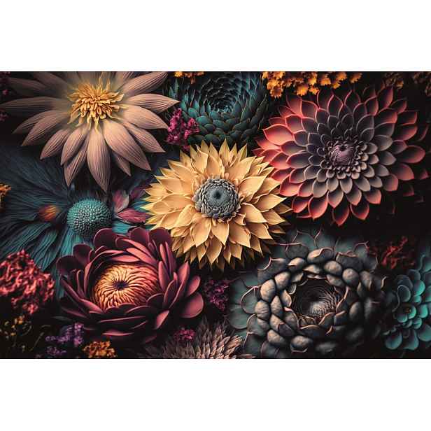 Obraz na plátně Sametové květiny vintage, 90x60 cm