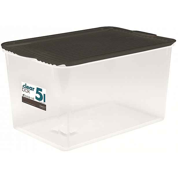 Úložný box průhledný, 28x18x14,5 cm